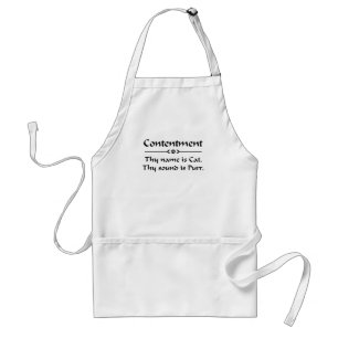 Contentment thy name is cat adult apron