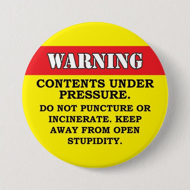 Contents under pressure button (Front)