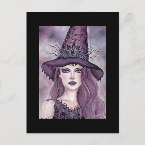 Contessa Halloween witch fantasy By Renee Lavoie Postcard