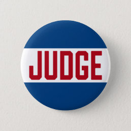 Contest Judge Badge Red White Blue Button