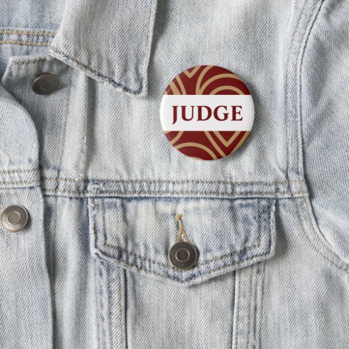 Contest Judge Modern Red Gold Badge Button
