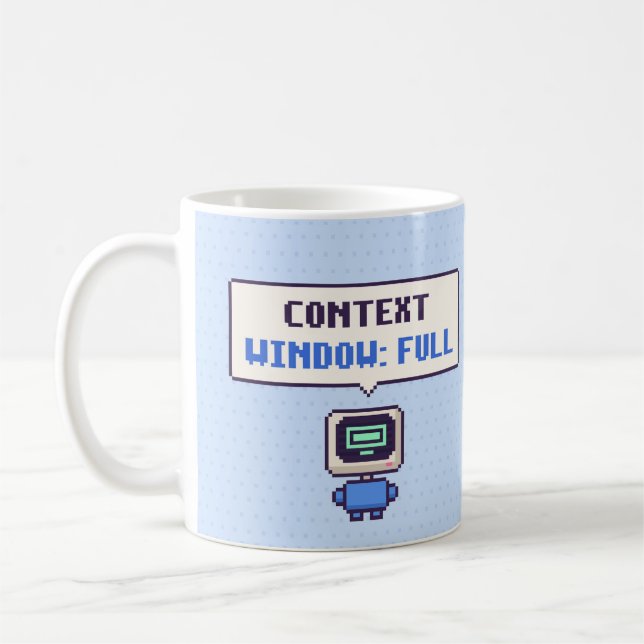 Context Window: Full Funny AI Pixel Mug (Left)