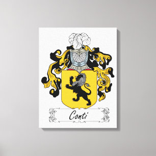 Conti Family Crest Canvas Print