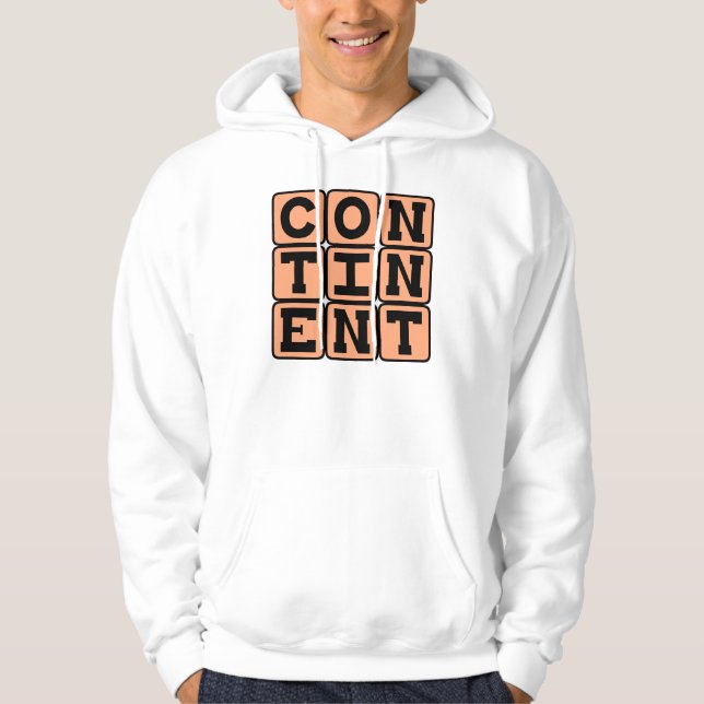 Continent, Geological Landmass Hoodie (Front)