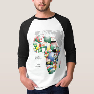 Continent of Africa Beautiful Mama Africa Colorful T-Shirt