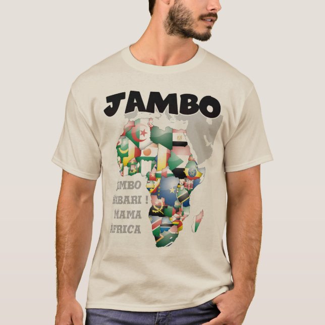 Continent of Africa Beautiful Mama Africa Colorful T-Shirt (Front)
