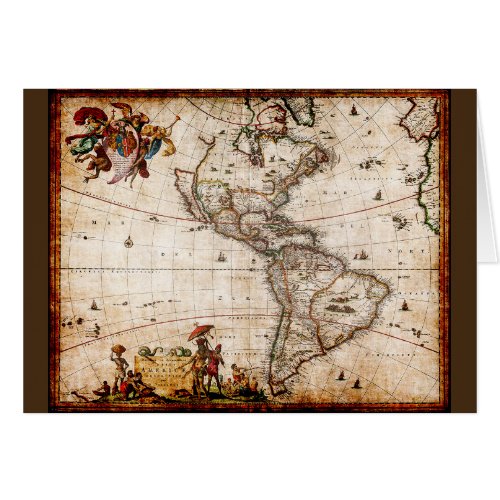 Continent of America Old Map