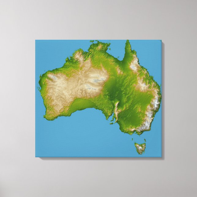 Continent of Australia Canvas Print (Front)