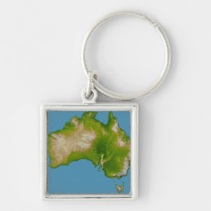 Continent of Australia Keychain