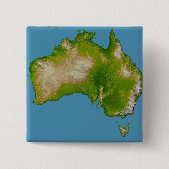 Continent of Australia Pinback Button (Front)