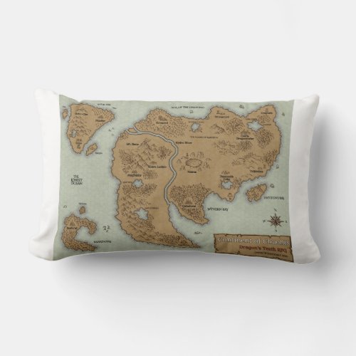 Continent of Chaonis and Corovia maps Pillow