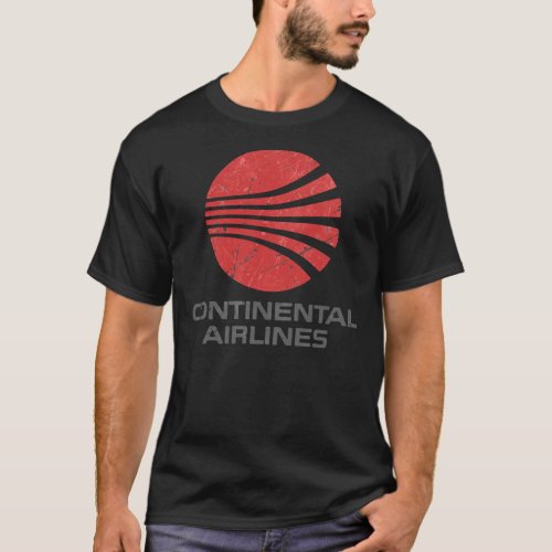 Continental Airlines Vintage Aviation  Classic T_S T_Shirt