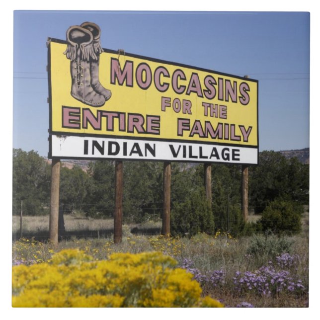 Continental Divide, New Mexico,  Route 66 Ceramic Tile (Front)