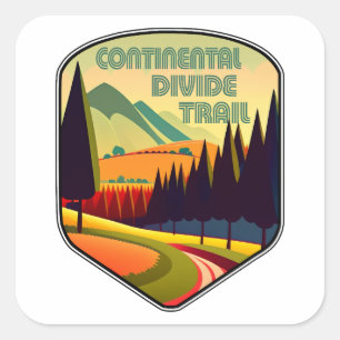 Continental Divide Trail Colors Square Sticker