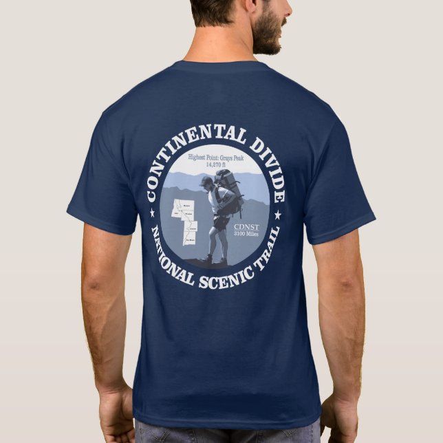 Continental Divide Trail (rd) T-Shirt (Back)