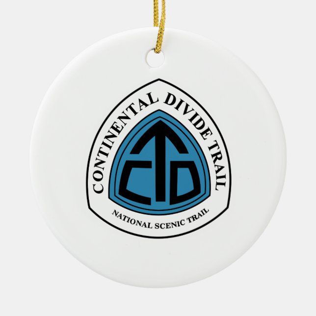 Continental Divide Trail Sign, USA Ceramic Ornament (Front)