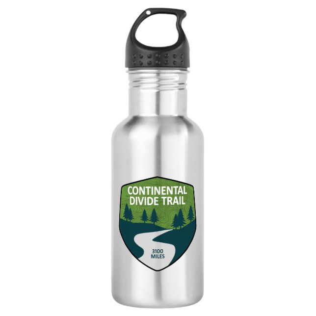 Continental Divide Trail Stainless Steel Water Bottle (Front)
