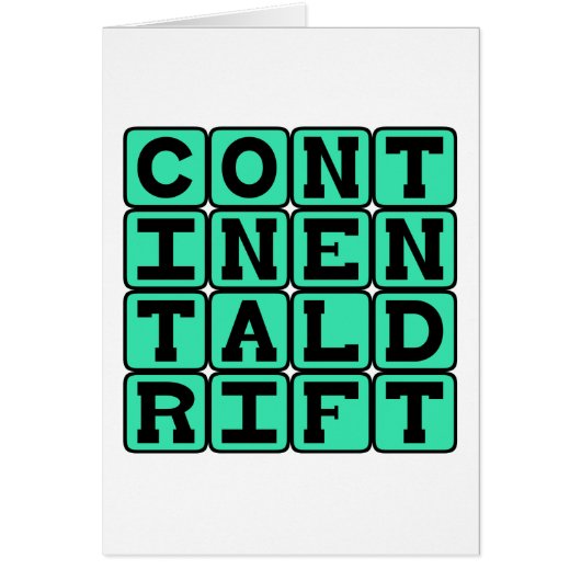 Continental Drift, Movement of Earth's Continents Cards (Front)