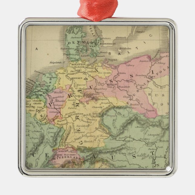 Continental Europe Metal Ornament (Front)