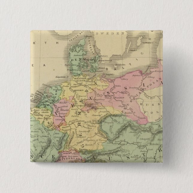 Continental Europe Pinback Button (Front)