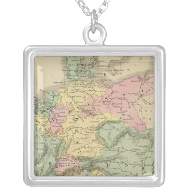 Continental Europe Silver Plated Necklace (Front)