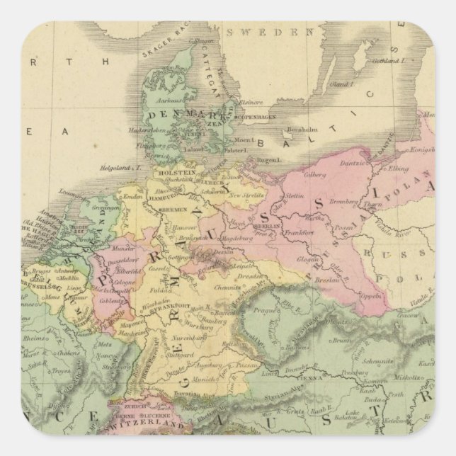 Continental Europe Square Sticker (Front)