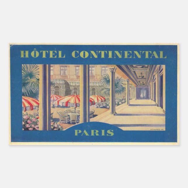 Continental Hotel (Paris) Rectangular Sticker (Front)