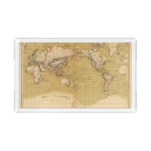 Continental Map Acrylic Tray