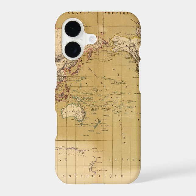 Continental Map Iphone Case (Back)