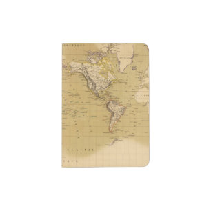 Continental Map Passport Holder