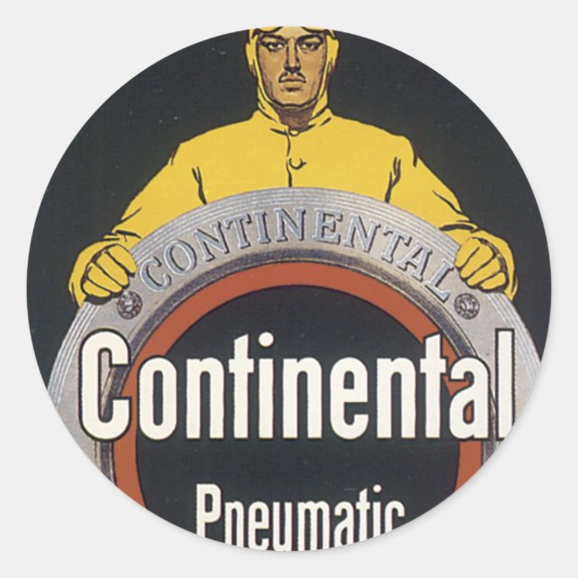 Continental Pneumatic Classic Round Sticker (Front)