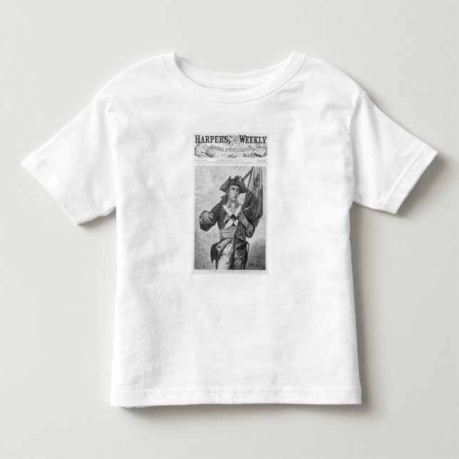 Continental Soldier holding a musket flag Toddler T-shirt (Front)
