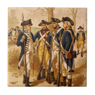 Continental Soldiers by Henry Alexander Ogden Ceramic Tile