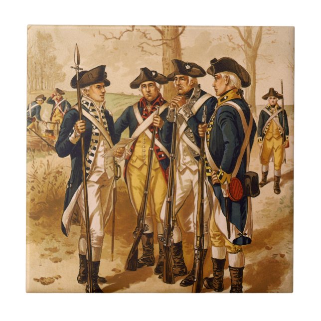 Continental Soldiers by Henry Alexander Ogden Ceramic Tile (Front)