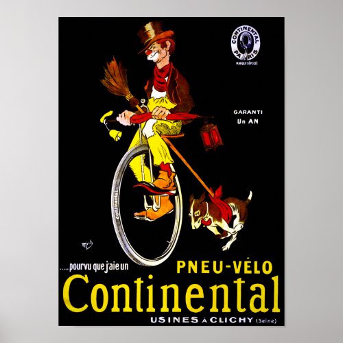 Continental Vintage Poster Restored