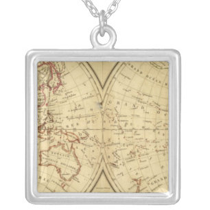 Continents Silver Plated Necklace