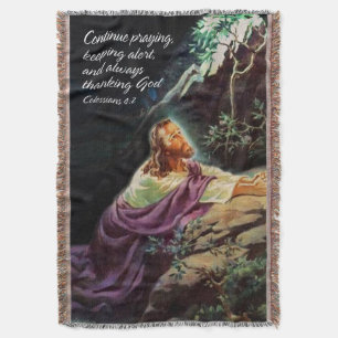 Continue Praying Colossians 4:2 Throw Blanket
