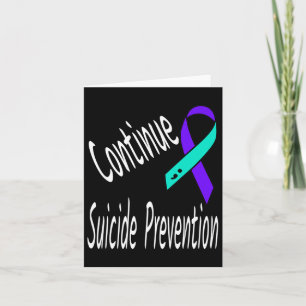 Continue Suicide Prevention Semicolon Ribbon Aware Card