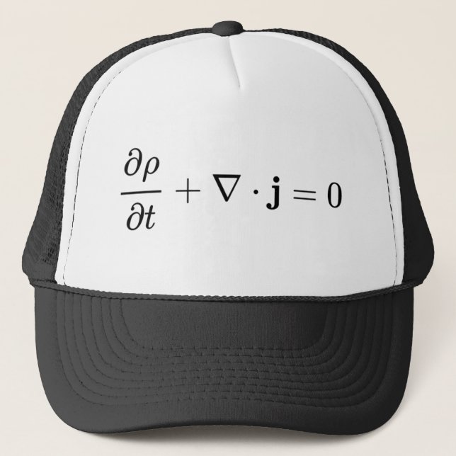 continuity equation all physics fields basics trucker hat (Front)