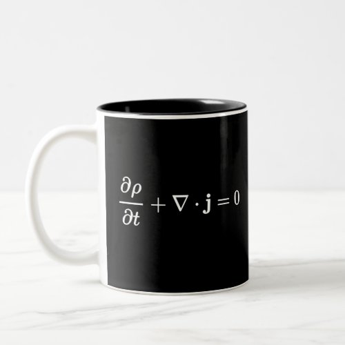 continuity equation all physics fields basics Two_Tone coffee mug