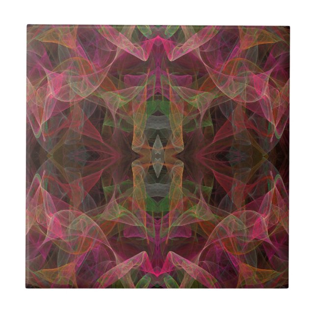 Continuous Matching Pattern Fractal Ceramic Tile (Front)