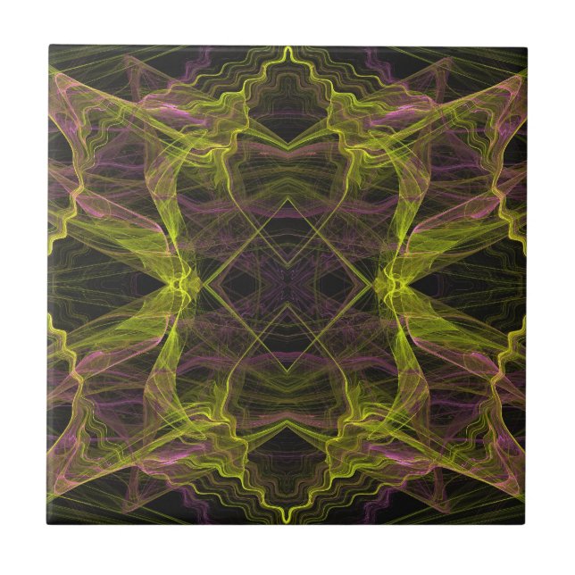 Continuous Matching Pattern Fractal Ceramic Tile (Front)