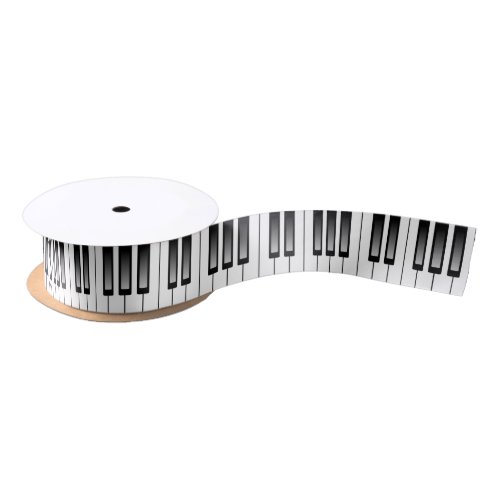 Continuous Piano Keyboard Satin Ribbon