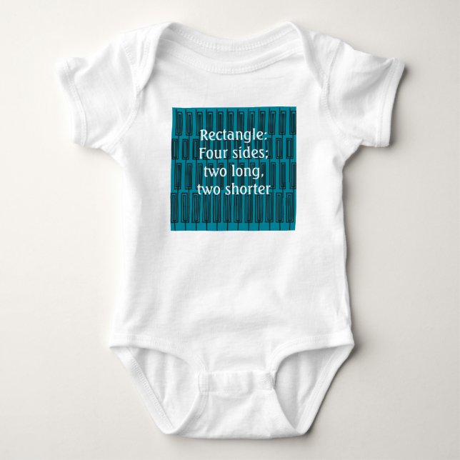 Continuous Rectangles  Baby Bodysuit (Front)