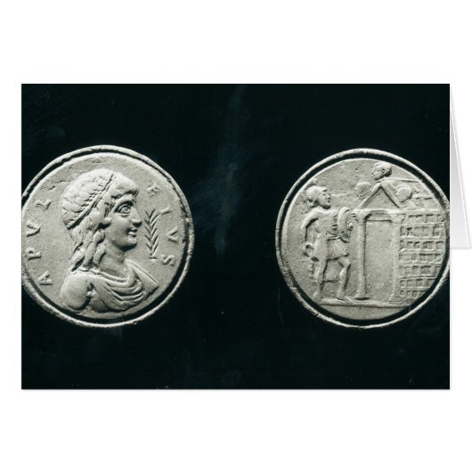 Contorniate representing Apuleius and Cards (Front Horizontal)