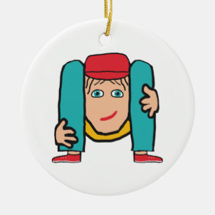 Contortionist Ceramic Ornament