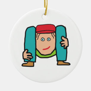 Contortionist Ceramic Ornament