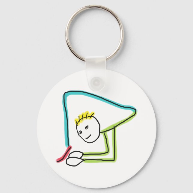 Contortionist Stickman Keychain (Front)