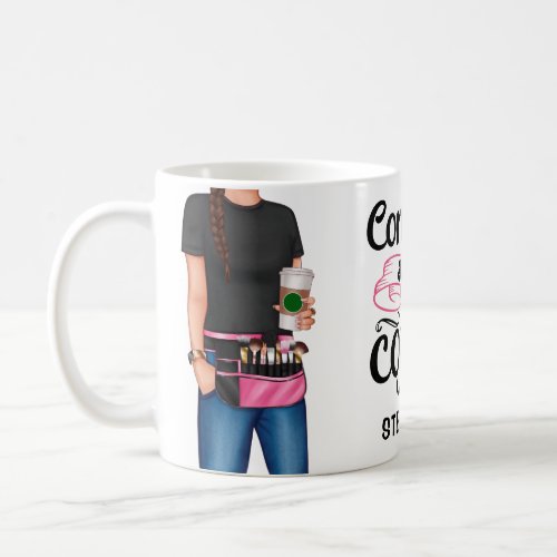 Contour and Coffee Personalized Makeup Artist Coffee Mug