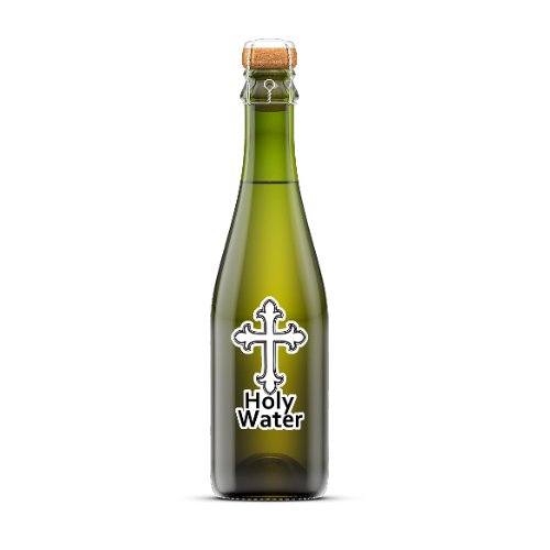 Contour Cross Christianity Holy Water Sticker